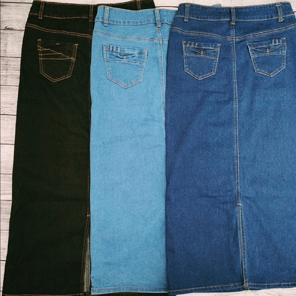 Long jean skirt
